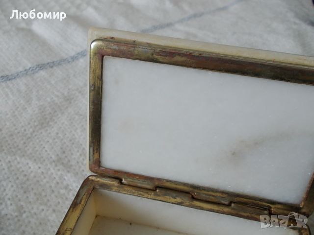 Стара мраморна кутия бижута, снимка 4 - Антикварни и старинни предмети - 45713347