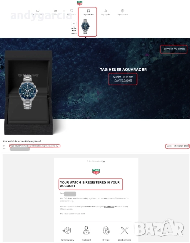  TAG Heuer Aquaracer CAY111B.BA0927 43mm Mens Watch черен мъжки часовник ЧИСТО НОВ, снимка 10 - Мъжки - 52027663