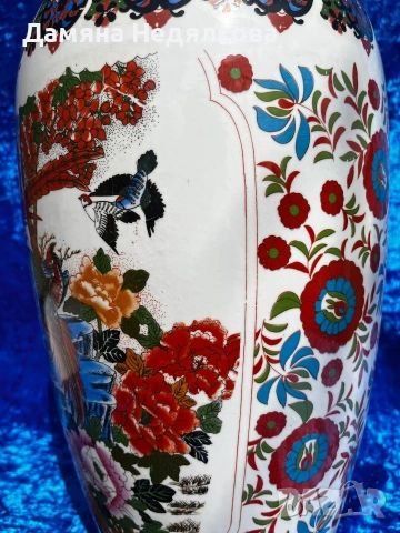 красива голяма китайска ваза без печат 60см., снимка 5 - Вази - 53997948