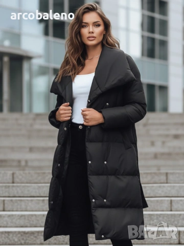 Дамско дълго ватирано зимно яке FAVI, 4цвята , снимка 11 - Якета - 53091074