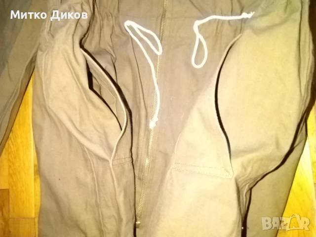 Анорак бризентов от соца Младост Годеч нов с качулка цял цип 3 джоба размер М, снимка 3 - Екипировка - 51080572
