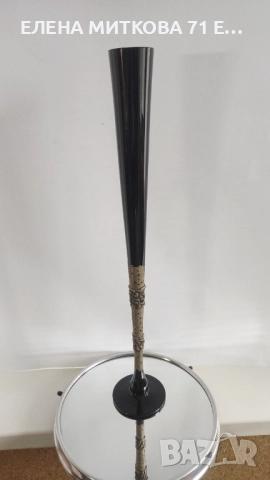 Уникална артистична много висока и елегантна ваза с метализирана декорация, снимка 2 - Вази - 52683559