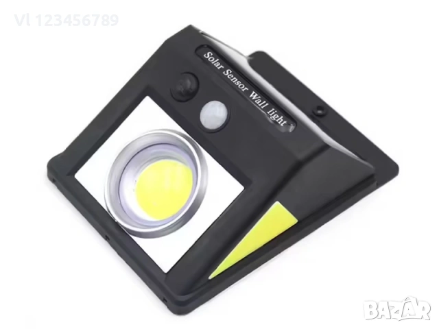 Външна Соларна LED Лампа CL-2566А със сензор за движение прожектор за врата с лупа странични светлин