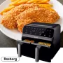 Фритюрник AirFryer Rosberg Premium RP51980N, 1700W, 2съда x 4л., , снимка 3