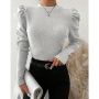 Дамска блуза с ефектни ръкави, снимка 1 - Блузи с дълъг ръкав и пуловери - 45579174