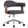 vidaXL Въртящ офис стол, сив, извито дърво и текстил*SKU:3054840, снимка 1 - Столове - 45767232