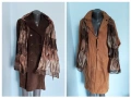 ВИНТИДЖ! Два броя / Дамски френски блейзър, манто / преходно палто / от естествен велур "Pauw", снимка 1