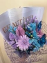 Вечен букет от плюшена тел с пеперуди, снимка 2