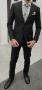 Мъжки черен костюм Carducci-слим фит, снимка 1 - Спортни дрехи, екипи - 45508341