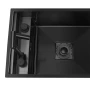 Черна мини мултифункционална кухненска мивка с капак, снимка 12