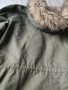 Ново мъжко есенно яке парка с качулка с косъм цвят каки с качулкаS M размер, снимка 4