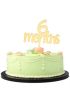 6 months месеца половин година  пластмасов топер табела надпис за торта пита парти декор рожден ден, снимка 1 - Други - 45980215