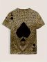 Мъжка тениска с къс ръкав,геометричен 3D принт с дизайн на Асо Пика, снимка 10
