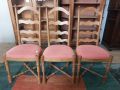 6 броя трапезни столове от бял дъбов масив, снимка 1 - Столове - 45339976