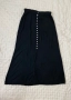 Black button-front midi skirt, снимка 1