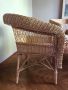Комплект 4 плетени камъшитени столове тип кресло, снимка 3