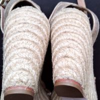Дамски сандали на платформа Loeffler Randall златни панделки , снимка 4 - Сандали - 45162389