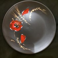 Уникално красив ръчно рисуван комплект за хранене, снимка 2 - Чинии - 45524305