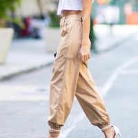 Дамски ежедневни модни едноцветни панталони в стил пачуърк с пълна дължина, 4цвята , снимка 11 - Панталони - 45512798
