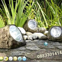 Соларна лампа Камък Декорация за двор , снимка 1 - Соларни лампи - 45006079