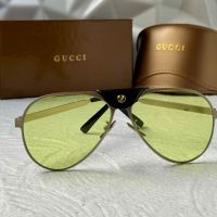 Gucci 2024 мъжки слънчеви очила авиатор с кожа 5 цвята, снимка 8 - Слънчеви и диоптрични очила - 45484592