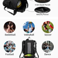 Футболна чанта EULANT, чанти с шнур за футбол, баскетбол, волейбол, футбол, хандбал, йога, снимка 4 - Футбол - 45893284
