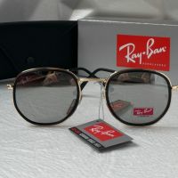 Ray-Ban RB3348 Blaze Round дамски мъжки слънчеви очила унисекс сиви огледални, снимка 5 - Слънчеви и диоптрични очила - 45429525