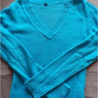 Синя блуза с дълъг ръкав, снимка 1 - Блузи с дълъг ръкав и пуловери - 27068423