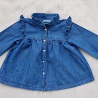 Дънкова риза туника за бебе 6-9 месеца, снимка 8 - Бебешки блузки - 45094468