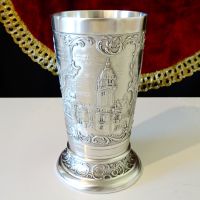 Чаша от калай с изображения от Кьолн. , снимка 3 - Антикварни и старинни предмети - 45204470