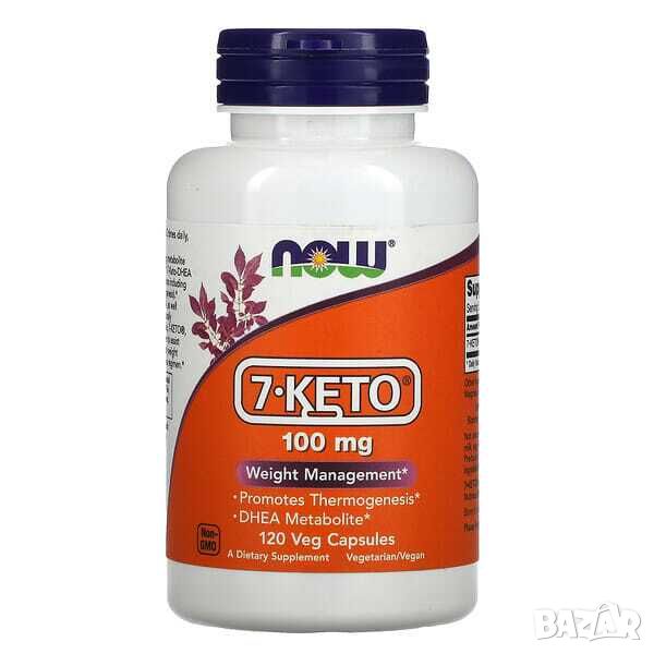 Now Foods 7-Keto, 100 mg, 120 капсули, снимка 1