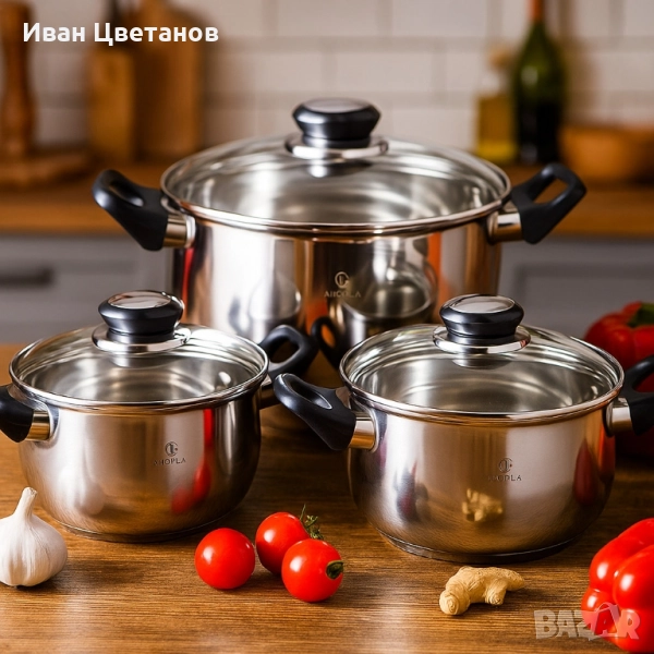 Комплект тенджери MC1855 – 6 части за подредена кухня и готвене без излишен хаос, снимка 1