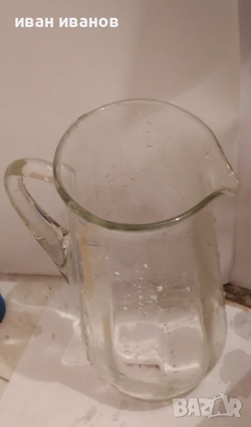 стъклена кана за вода, снимка 1
