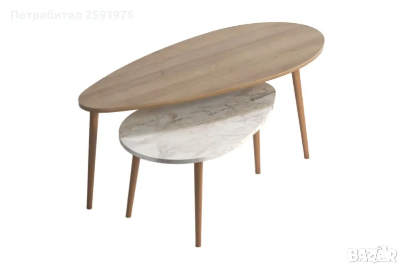 Сет Холни маси Monty Бял, снимка 1