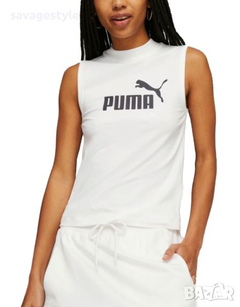 Дамски потник PUMA Essentials High Neck Tank Top White, снимка 1