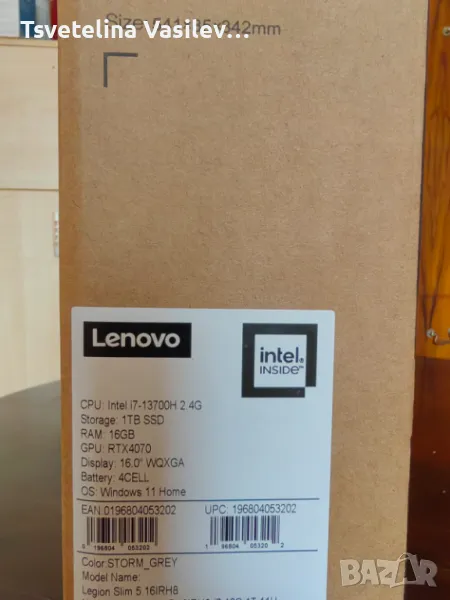 Чисто нов Lenovo Legion Slim 5/ i7-13700H/, снимка 1