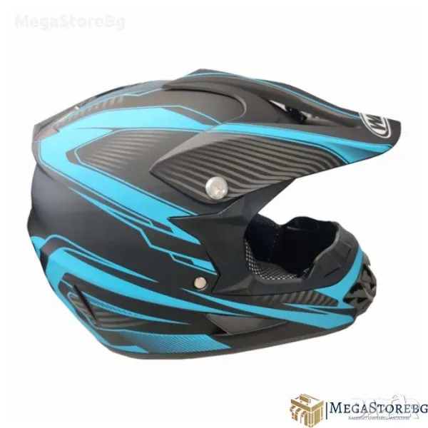 Детска Крос Каска 125 - S - Black / Blue Argos, снимка 1