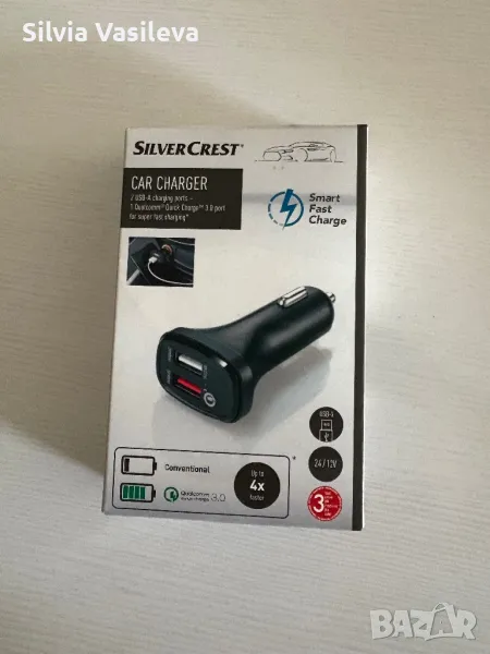 Зарядно за смартфон за кола Silver Crest, снимка 1