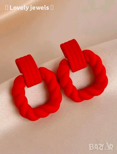 Изключително красиви обици червени 17, снимка 1