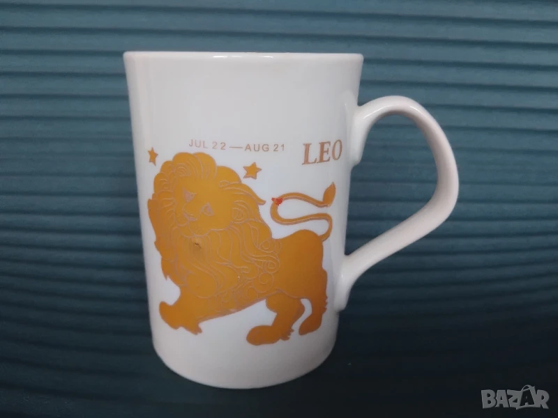Порцеланова чаша зодия ЛЪВ, снимка 1