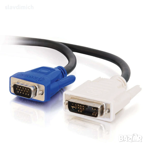 НОВ DVI to VGA кабел 1,5 метра за компютър или мултимедия, снимка 1