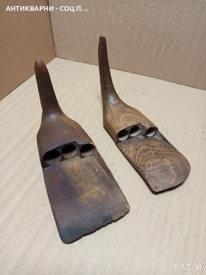 Комплект Соц Стари Дървени Паламарки Паламарка За Жътва На Житни Култури От Старото Време. , снимка 1