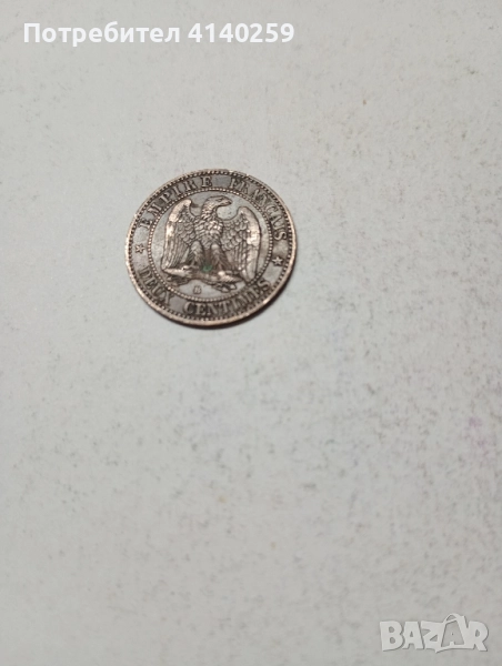 Франция монета 2 Сантима 1855 г , снимка 1