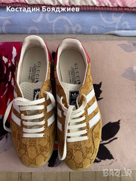 Обувки GUCCI x adidas Gazelle Brown, снимка 1