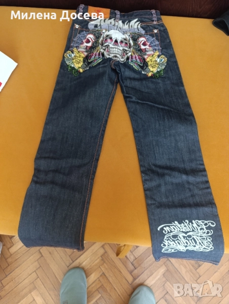 Дънки Ed Hardy Christian Audigier skull jeans, снимка 1
