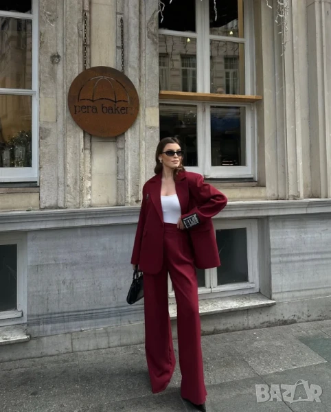 Дамска комплект от фино плетиво от две части , снимка 1