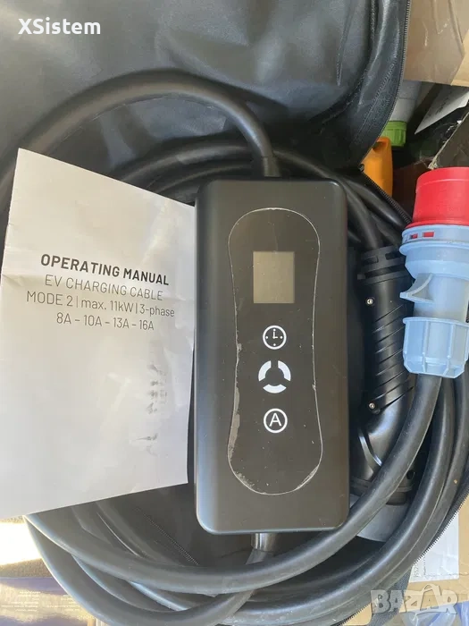 Преносимо бързо зарядно устройство за електрически коли, Typ 2, 11kW, 16A 3P трифазни CEE За TESLA B, снимка 1