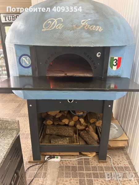 Италиянска Пещ за пица на дърва и газ 120cm вътрешно , снимка 1