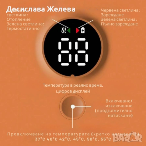 Безжичен подгревател за бебешко шише с дисплей и 6 температурни степени, снимка 4 - Прибори, съдове, шишета и биберони - 53397158