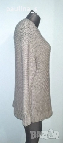 Два различни броя / Сив пуловер тип туника "Only" и "Pieces" , снимка 11 - Блузи с дълъг ръкав и пуловери - 28357791